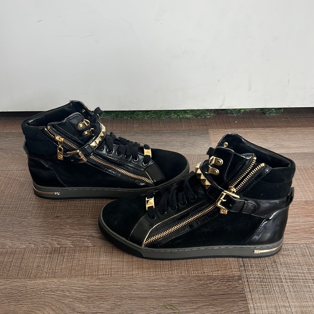 SOLD - Michael Kors Glam Studded Patent Leather High-Top Sneaker - Picture 3 of 11